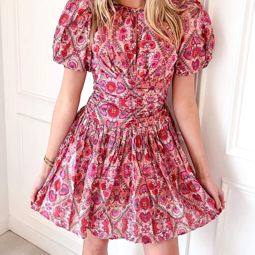 Karlie Floral Puff Sleeve Dress